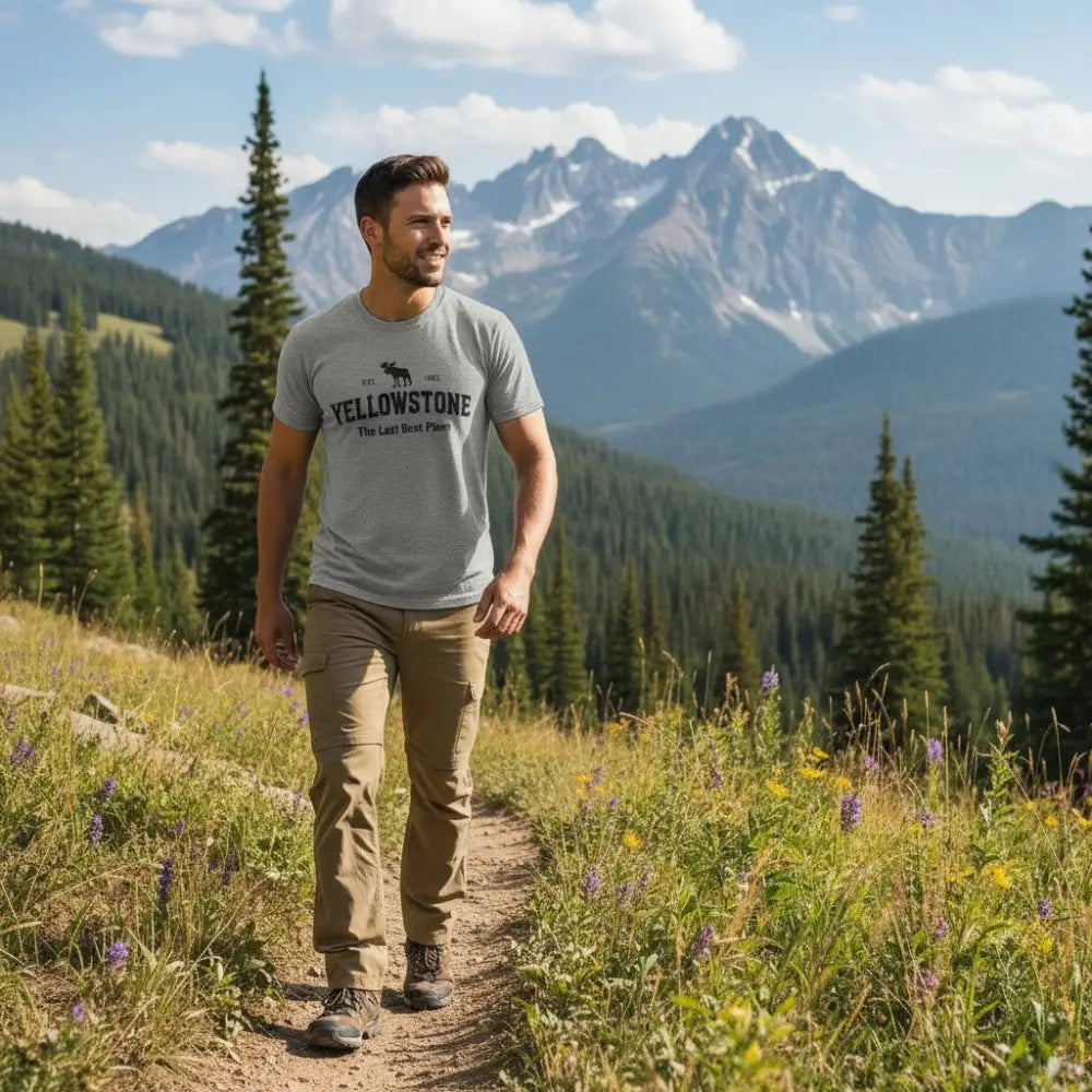Yellowstone The Last Best Place Est 1872 Moose Design T-Shirt